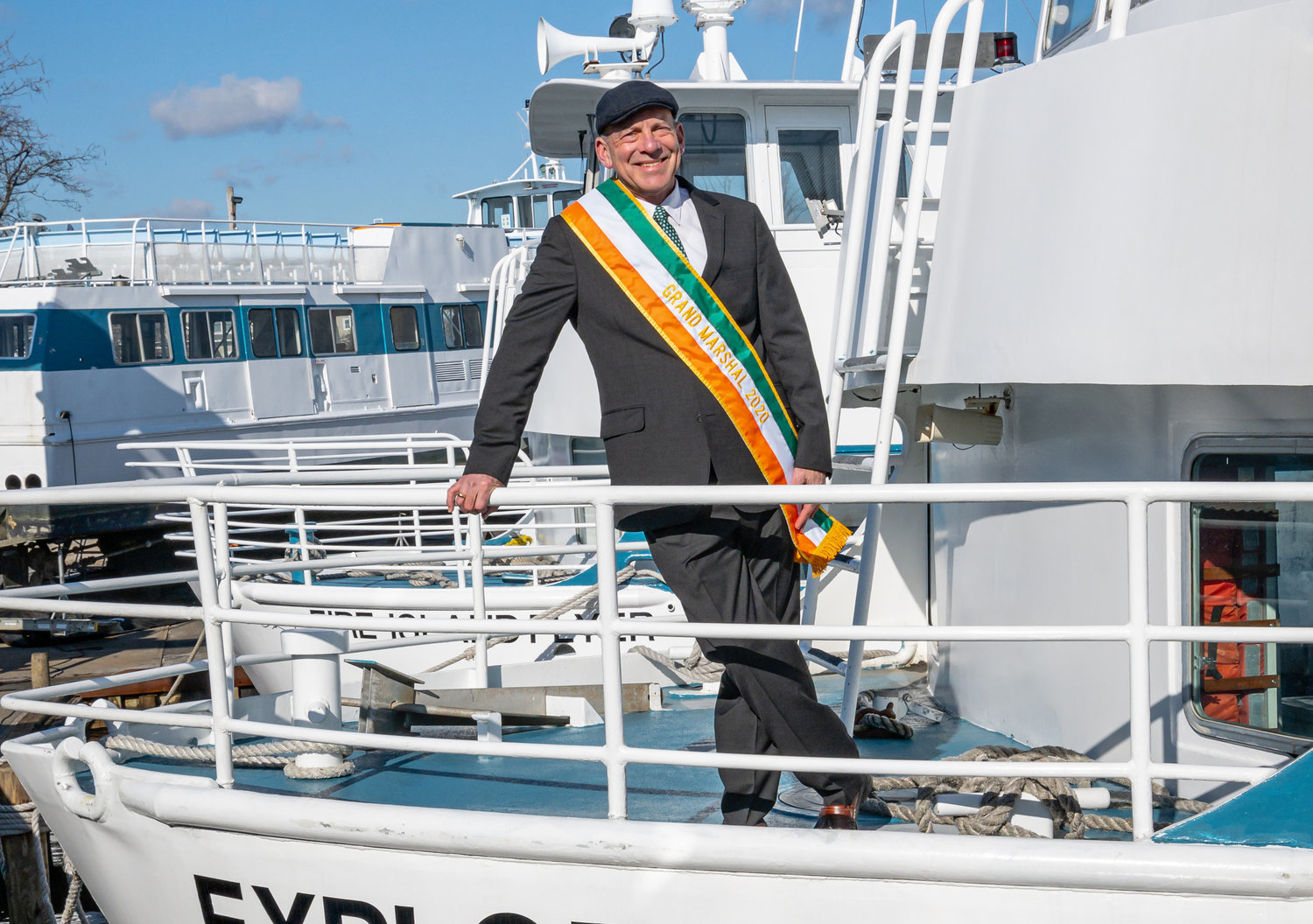 Tim Mooney, president of Fire Island Ferries, is the grand marshal of the Bay Shore St. Patrick’s Day parade.